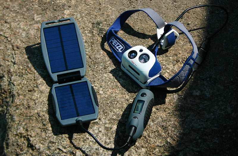 petzl headlamp with usb solar charger