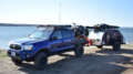 tc teardrop trailer behind a toyota tacoma