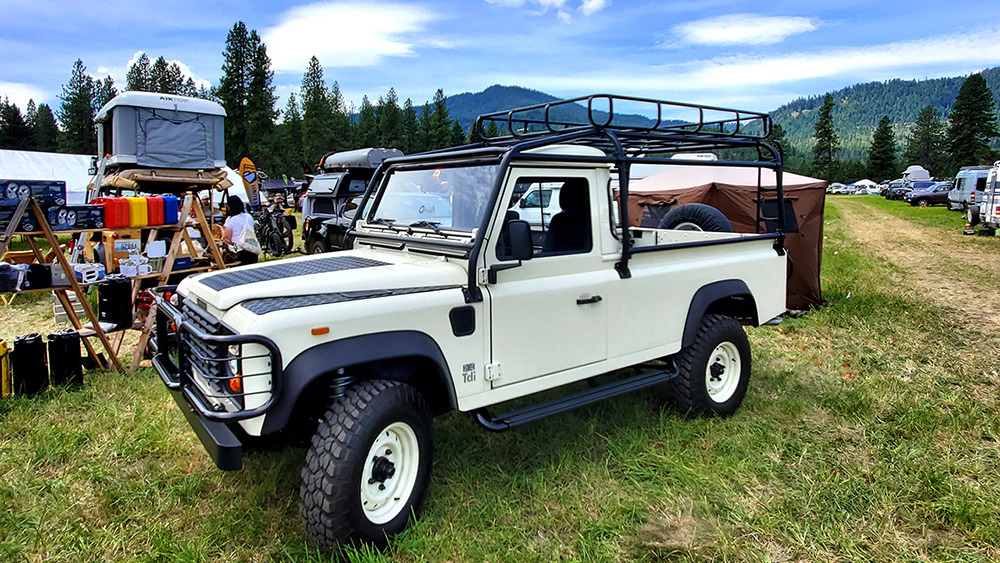 1989 land rover defender pickup 300tdi engine and safety devices roof rack