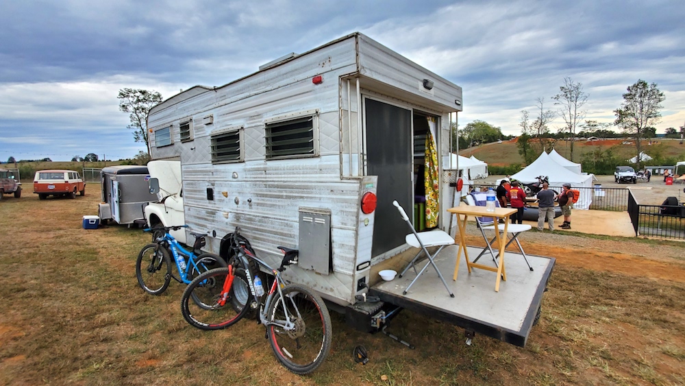 open road camper rear folding porch