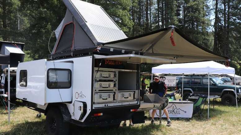 overkill campers 5x10 with slide out side and axle less suspension