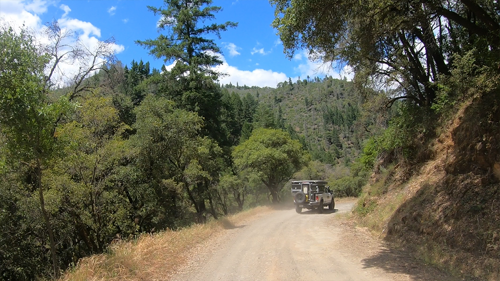 backcountry roads in a four wheel camper