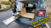 suv camp kitchen build slide out table sink