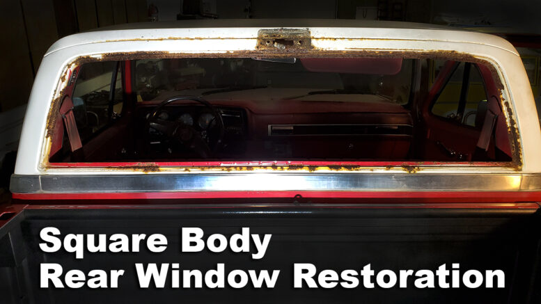 rusted square body window frame restoration