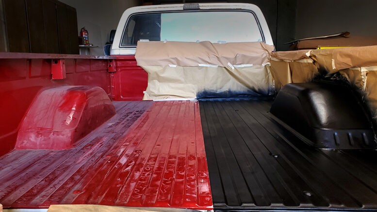 rustoleum truck bed coating before and after squarebody